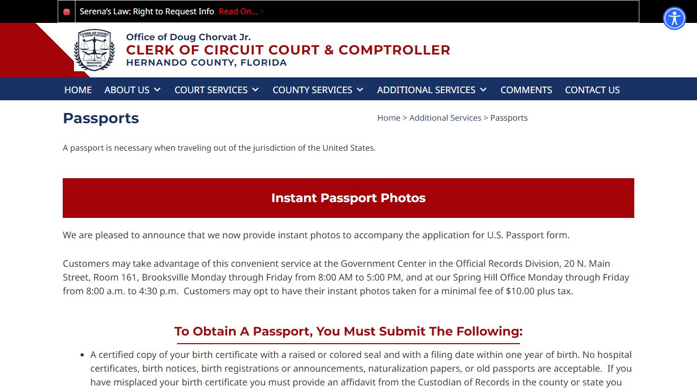 Passports – Hernando County Clerk of Circuit Court & Comptroller